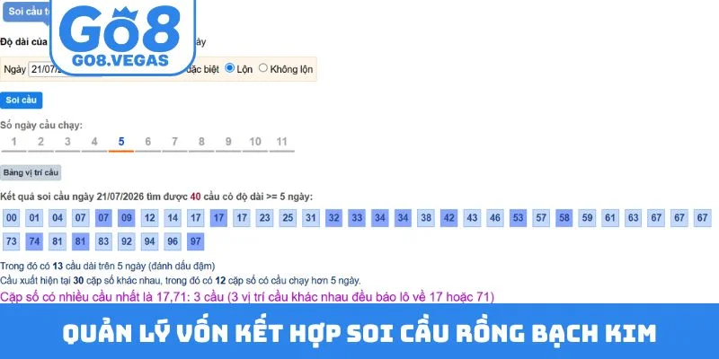 Kinh nghiệm quản lý vốn kết hợp soi cầu Rồng Bạch Kim Kinh nghiệm quản lý vốn kết hợp soi cầu Rồng Bạch Kim